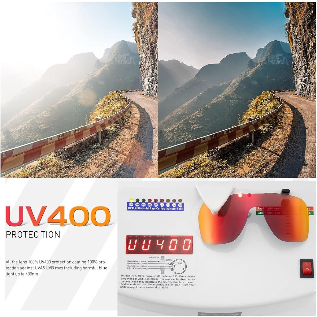 KAPVOE K64 Unisex Adult Polarized Sports Sunglasses, UV 400 Protection - White