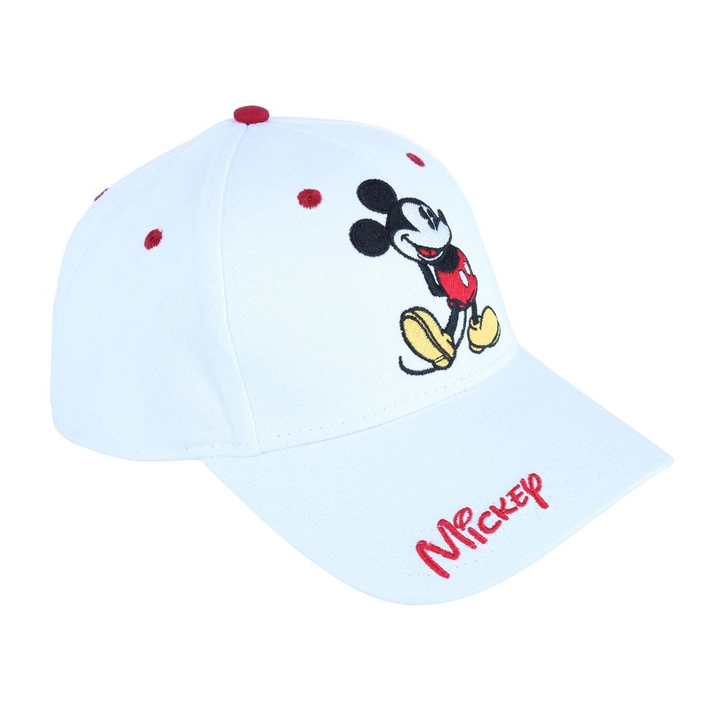 Jerry Leigh Disney Adult's Classic Mickey Mouse Baseball Cap Hat, White, One Size