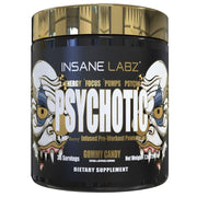 Insane Labz Psychotic Gold, High Stimulant Pre Workout Powder (35 Servings, Gummy Candy)
