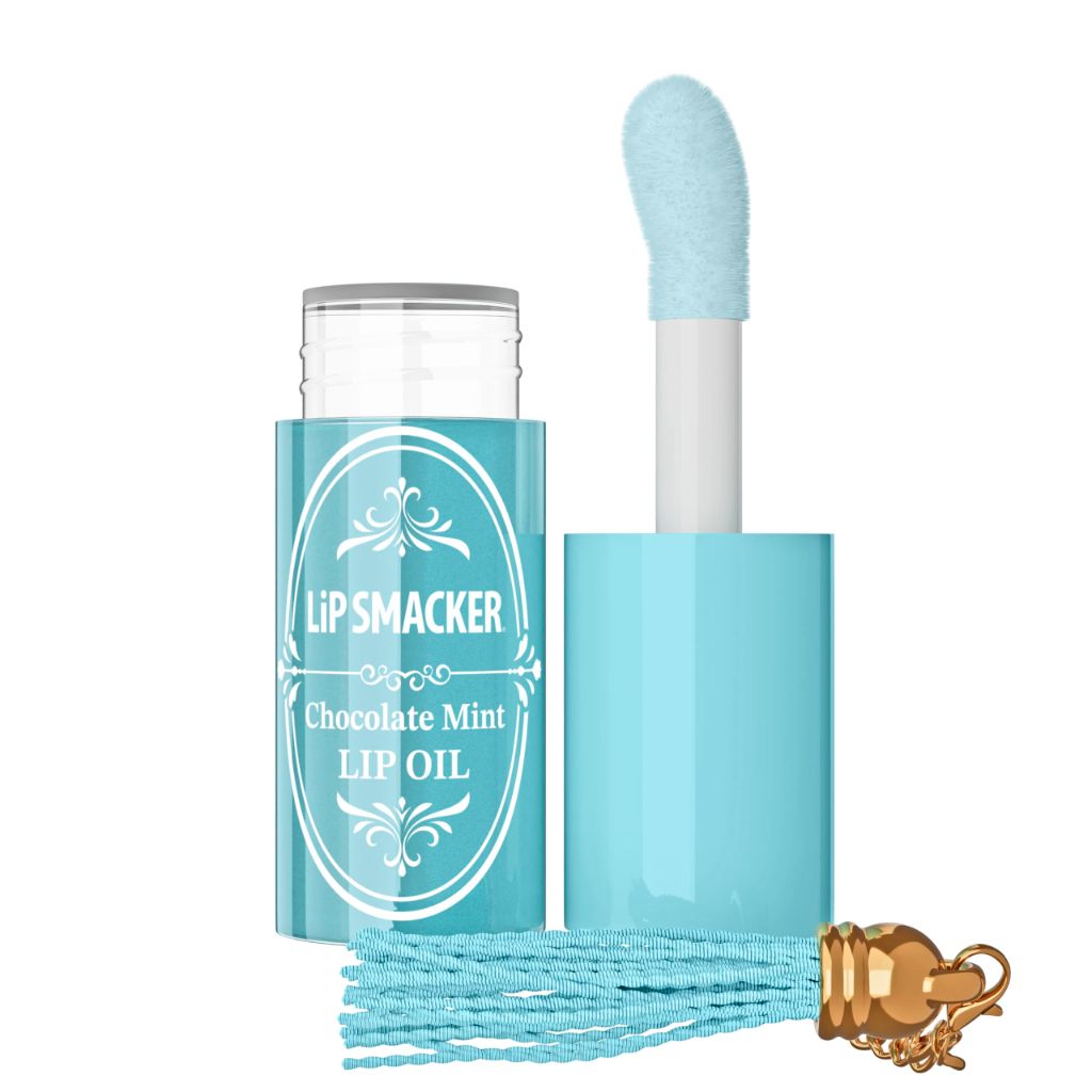 Lip Smacker Holiday Lip Oil, Nourishing Lip Treatment with Shine, Chocolate Mint - 6.35mL