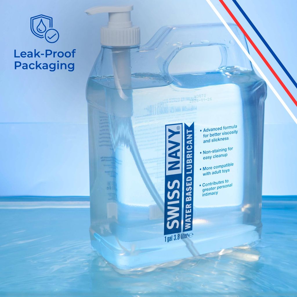 Swiss Navy Premium Water-Based Lubricant - 128 oz