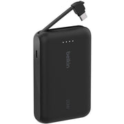 Belkin 1.75" 10000 MAh 20W Power Bank USB-C Cable & USB-C Port - Black