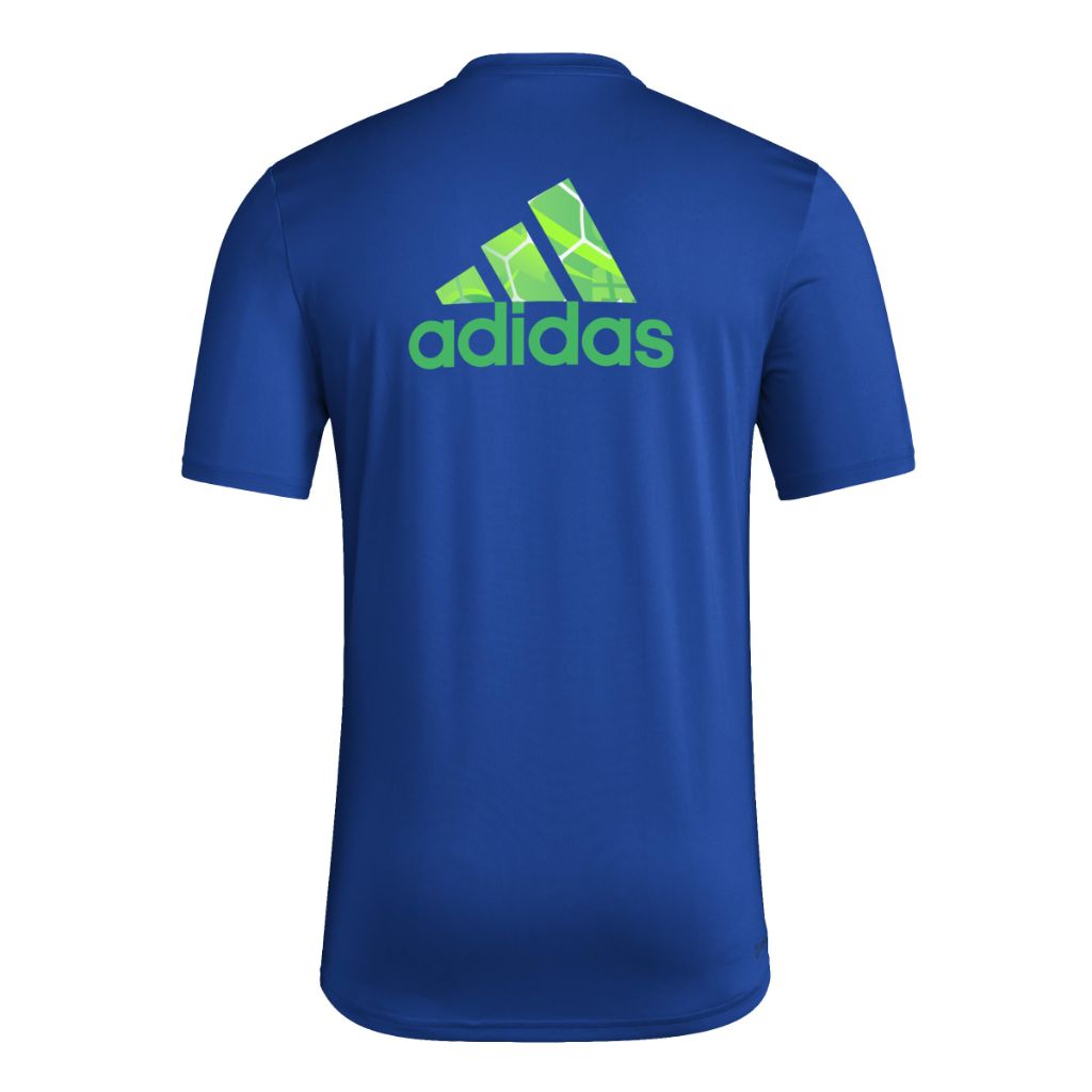 adidas Men's MLS Soccer Pre-Game Short Sleeve T-Shirt - Seattle Sounders, Royal Blue (XXL Tall)