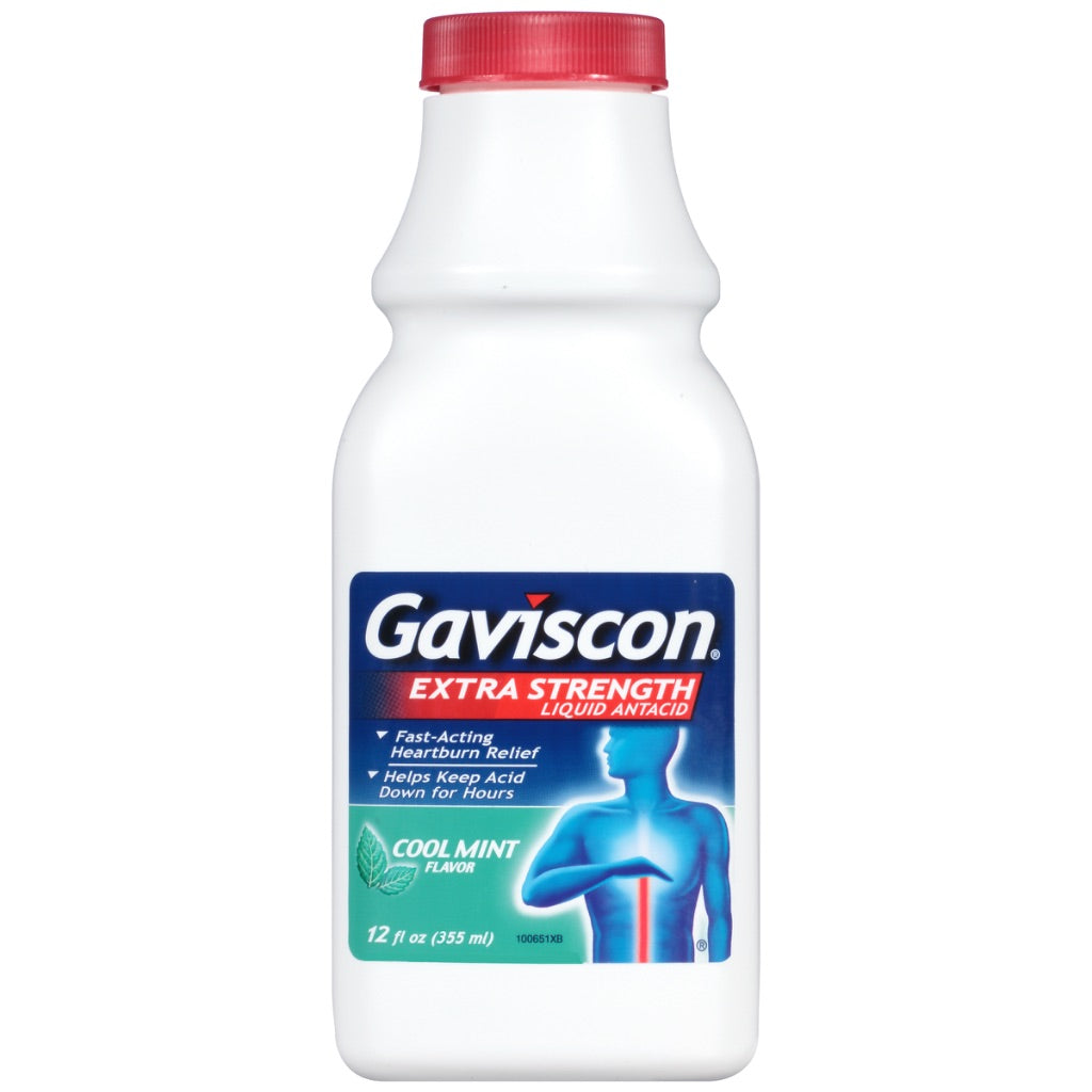 Gaviscon Extra Strength Antacid Liquid - Cool mint 12oz