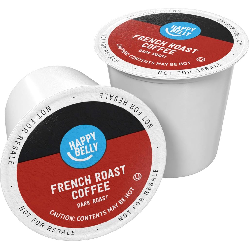 Happy Belly Dark Roast Coffee Pods, French Roast, 100 Count