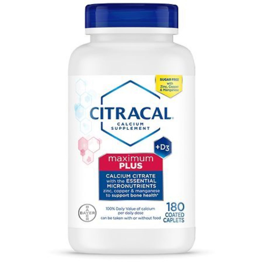 Citracal Maximum Plus Calcium Citrate With Vitamin D3 - 180 Caplets