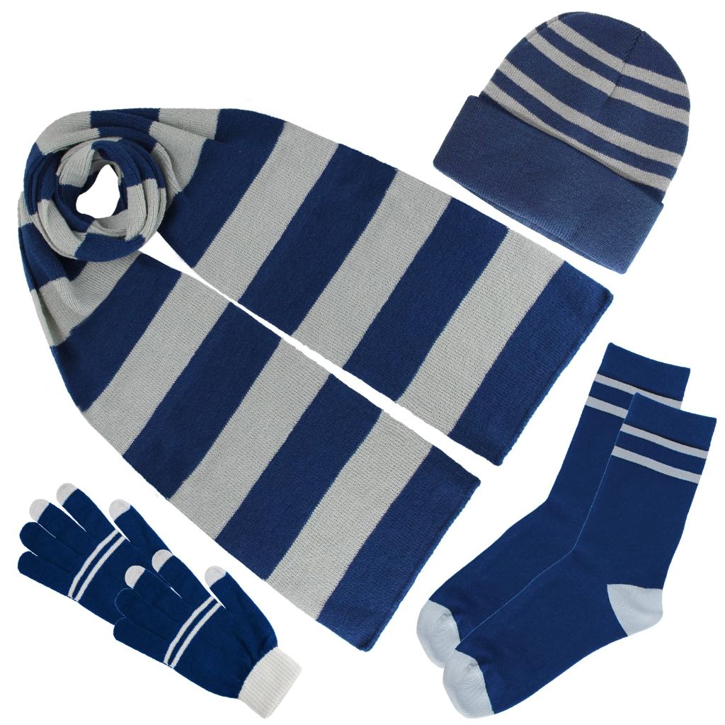 Harry Potter Adult Hogwarts House Themed Hats, Scarves, Gloves, Socks, Ravenclaw