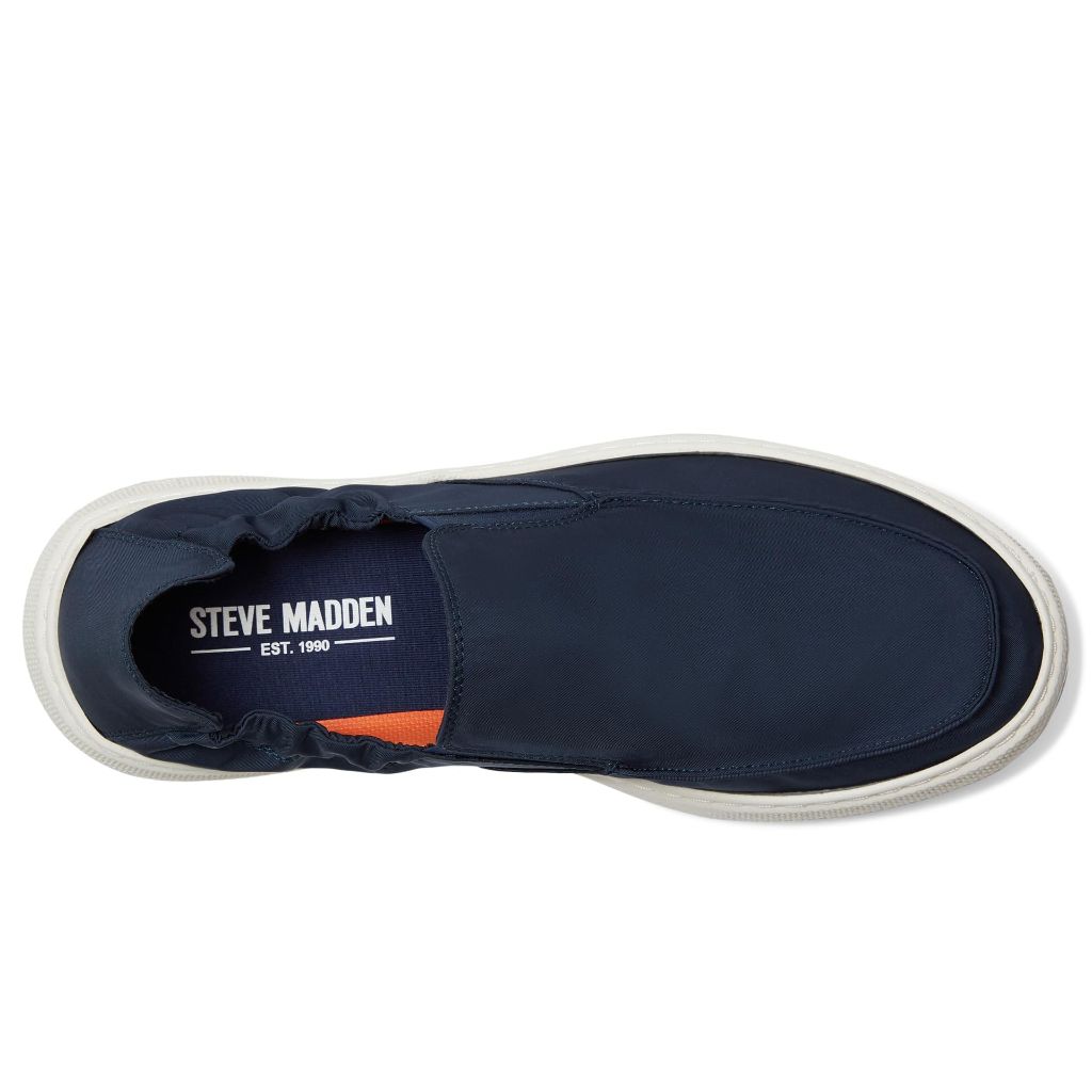Steve Madden Mens Nellis Fashion Sneaker, Navy Fabric, 12