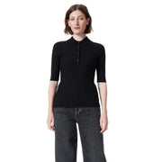 DO by Dee Ocleppo Women's Cleo Half Sleeve Ribbed Polo Shirt, Small