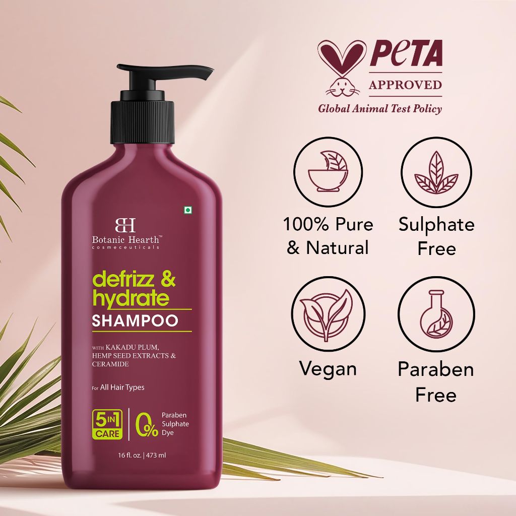 Botanic Hearth Kakadu Plum Shampoo Infused With Hemp Seed Extracts & Ceramide | 16 Fl Oz