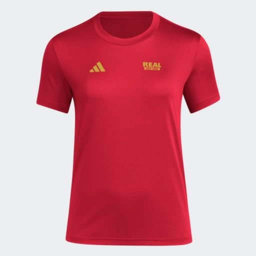 adidas Women's MLS Soccer Pre-Game Short Sleeve T-Shirt - Real Salt Lake, Victory Red (XS)