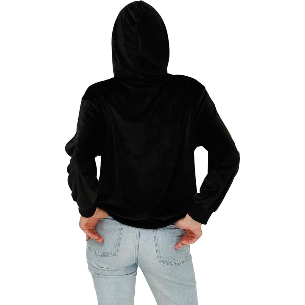 FOCO Women's Officially Licensed NBA Team Logo Fashion Velour Hooded Sweatshirt - LA Lakers, Size Large