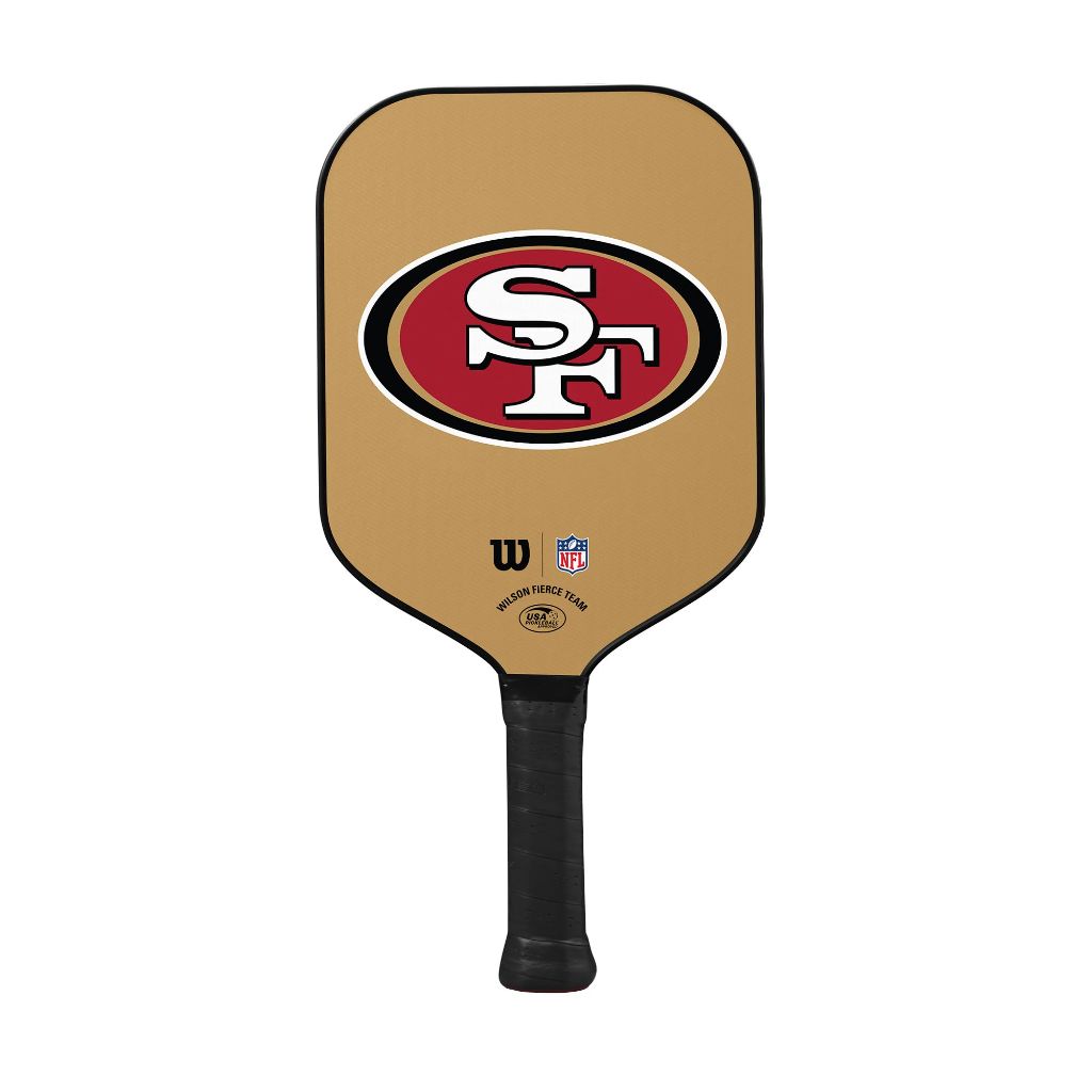 Wilson NFL Collection Fierce Team Pickleball Paddle - Grip Size 2-4 1/4", San Francisco 49ers