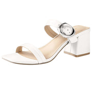 SZ 5, ANKIS- Women Square Open Toe Heels