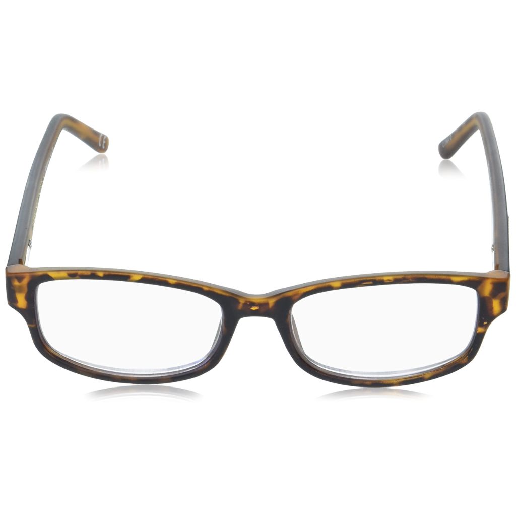 Foster Grant Conan Multifocus Rectangular Reading Glasses, Matte Dark Brown Demi/Transparent, 53 mm + 2.5