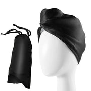 NFliving Satin Microfiber Hair Towel Wrap Set - (Black)