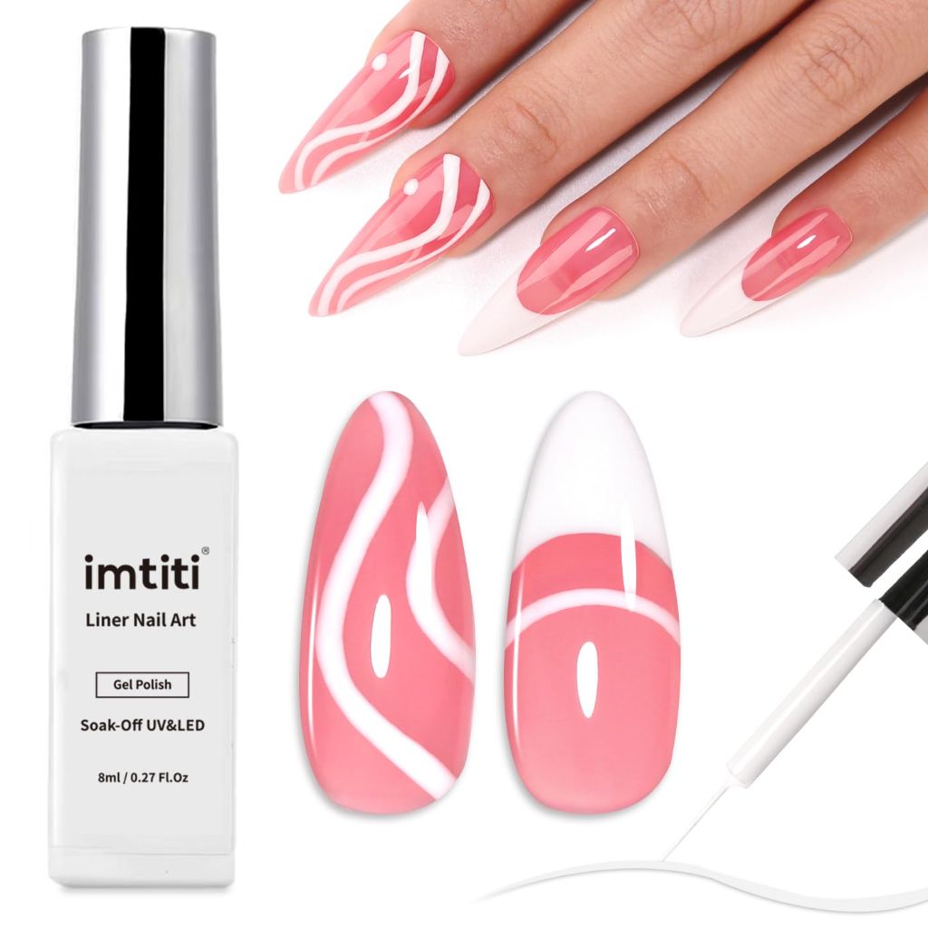 Imtiti Liner Nail Art  Gel Polish - Classic White (8ml)