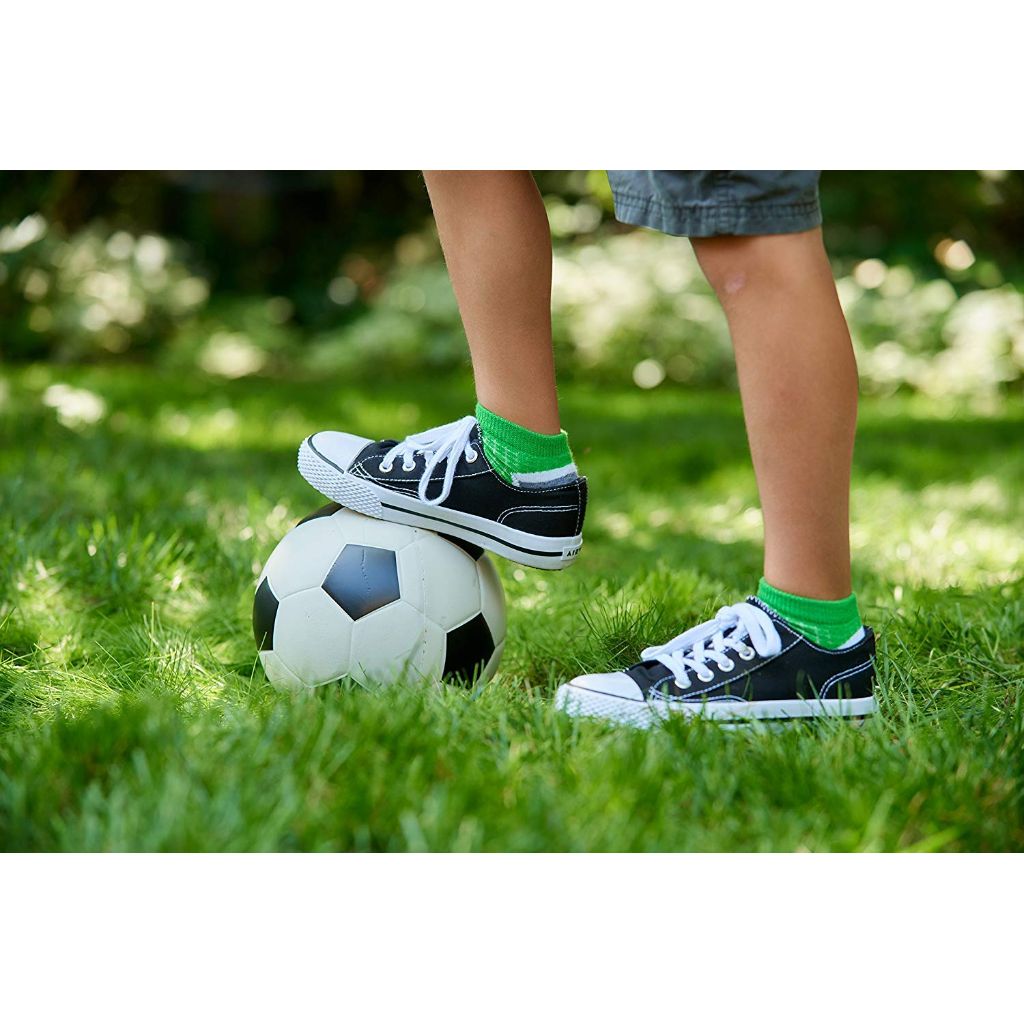 SZ 9-2.5 Prince Boys' Low Cut Athletic Ankle Socks for Active Kids  6 Pairs