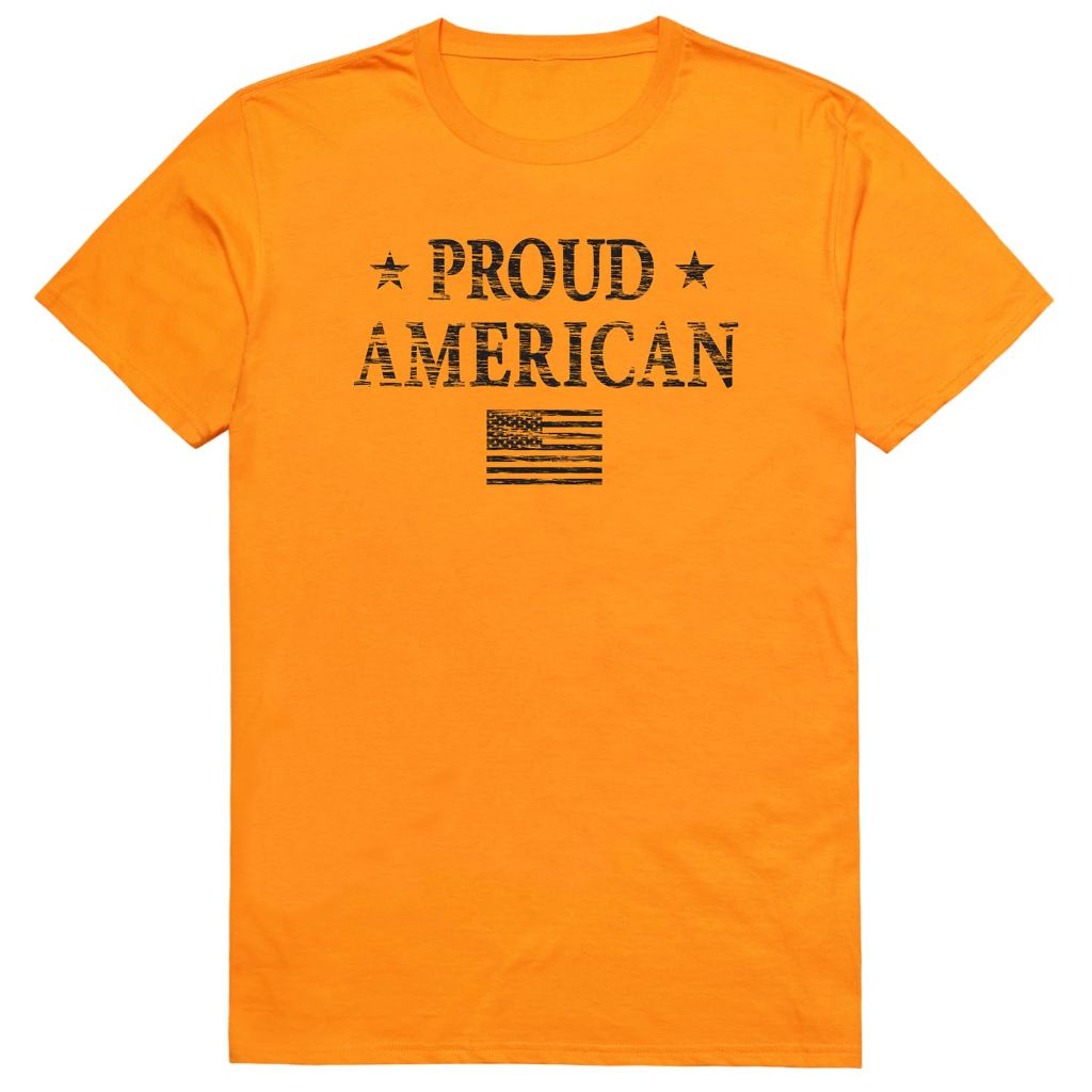 Rapiddominance America Tees, Gold - size Adult S