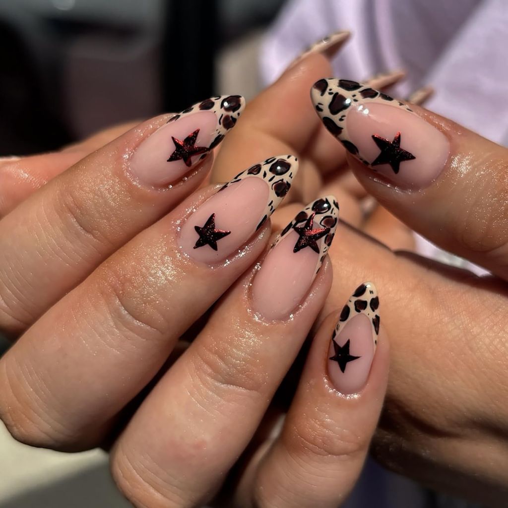 RIICFDDPress on Nails Long Fake Nails Almond Shape - 24 Pcs