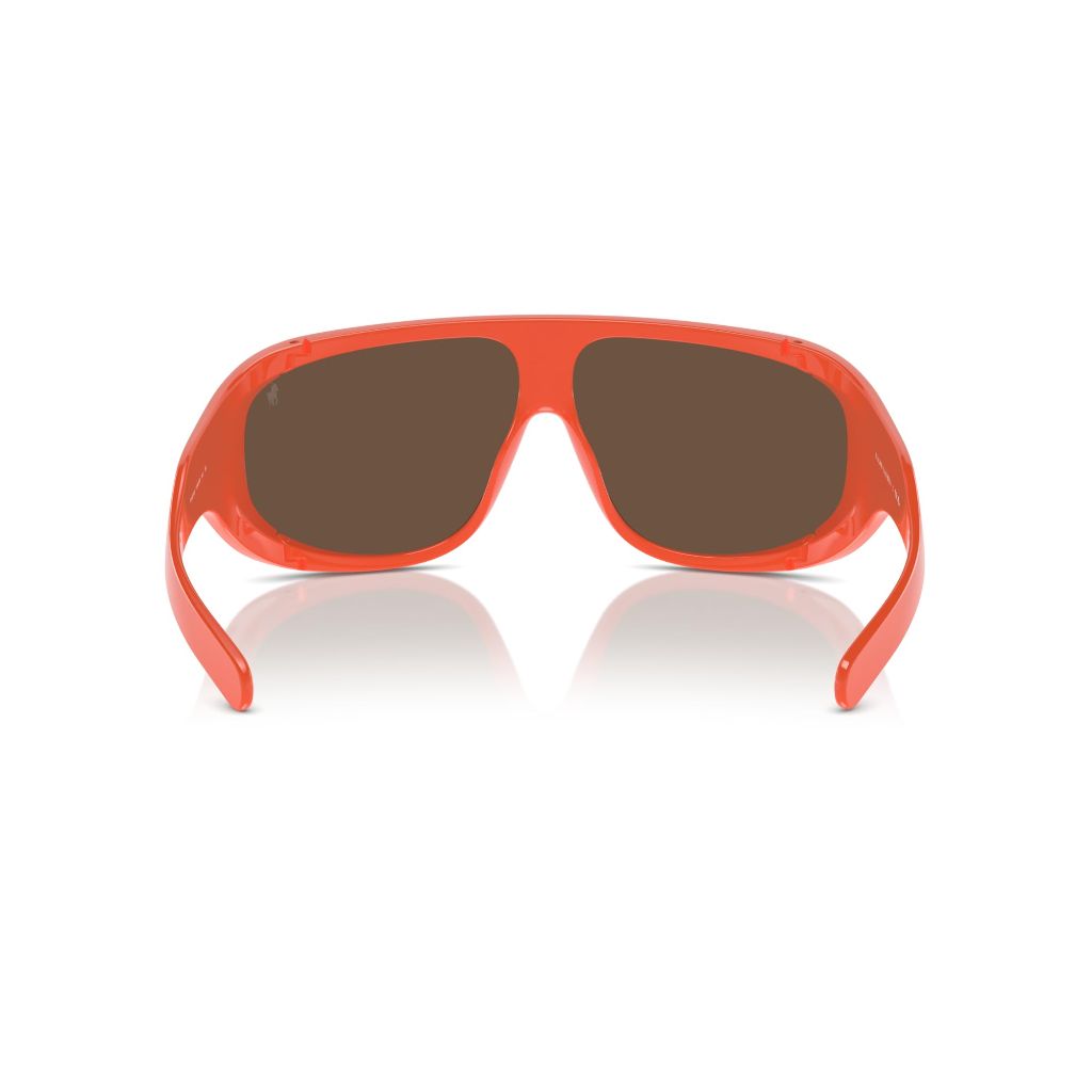 Polo Ralph Lauren PH4215U 1494 Universal Fit Sunglasses - Shiny Orange/Brown Mirrored Bronze, 38 mm