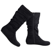 OLIVIA K Womens Slip On Casual Boots, Black - size 7.5