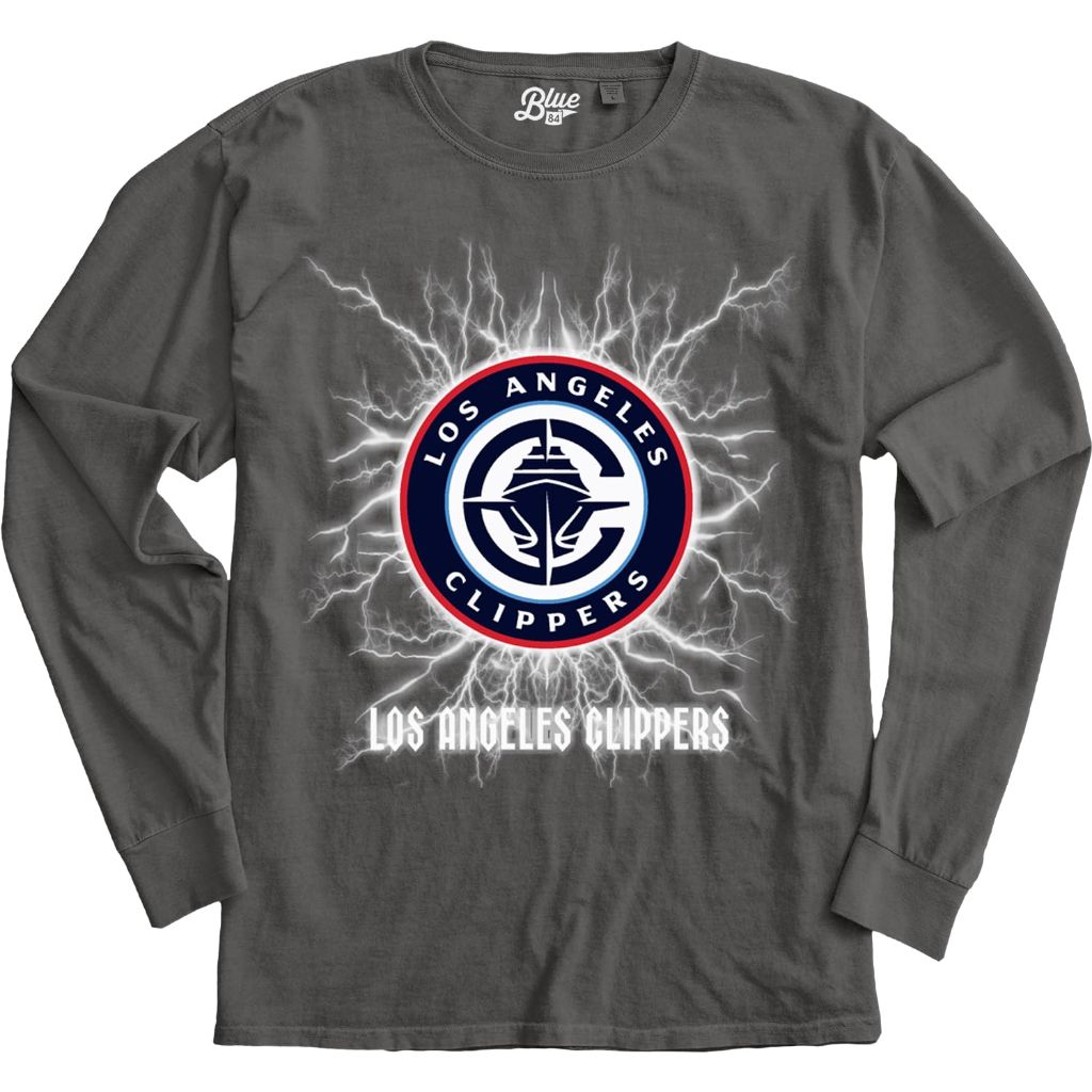 SZ S, Blue 84- Los Angeles Clippers Long Sleeve T-Shirt Ringspun Electric | Black