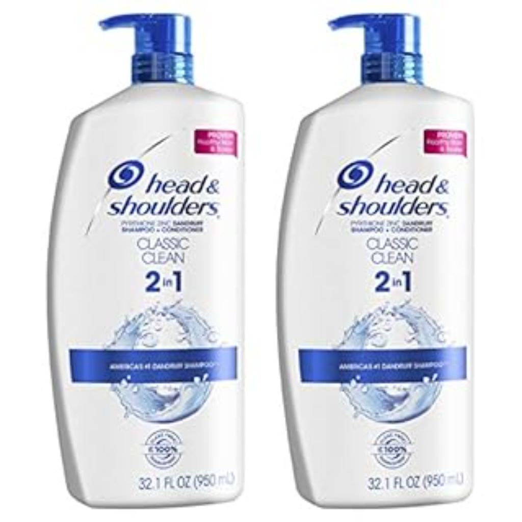 Head & Shoulders 2 in 1 Shampoo Conditioner  Classic Clean  32.1 oz  2 Pack