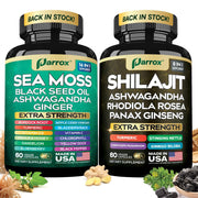 Parrox Shilajit and Sea Moss Bundle, Sea Moss 350mg - 2pk