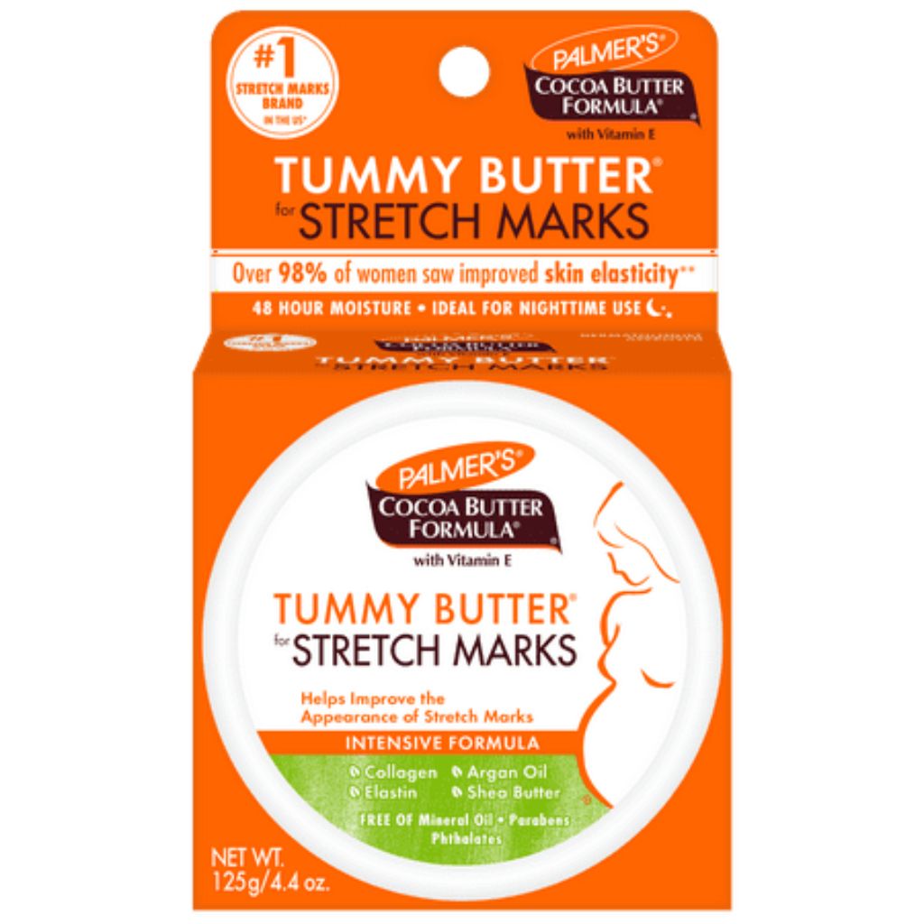 Palmer s Cocoa Butter Formula Tummy Butter for Stretch Marks before  during  and after Pregnancy  4.4 oz.