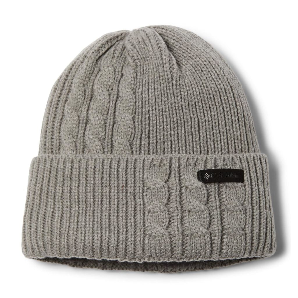 Columbia Womens Agate Pass Cable Knit Beanie, City Grey Heather, One Size