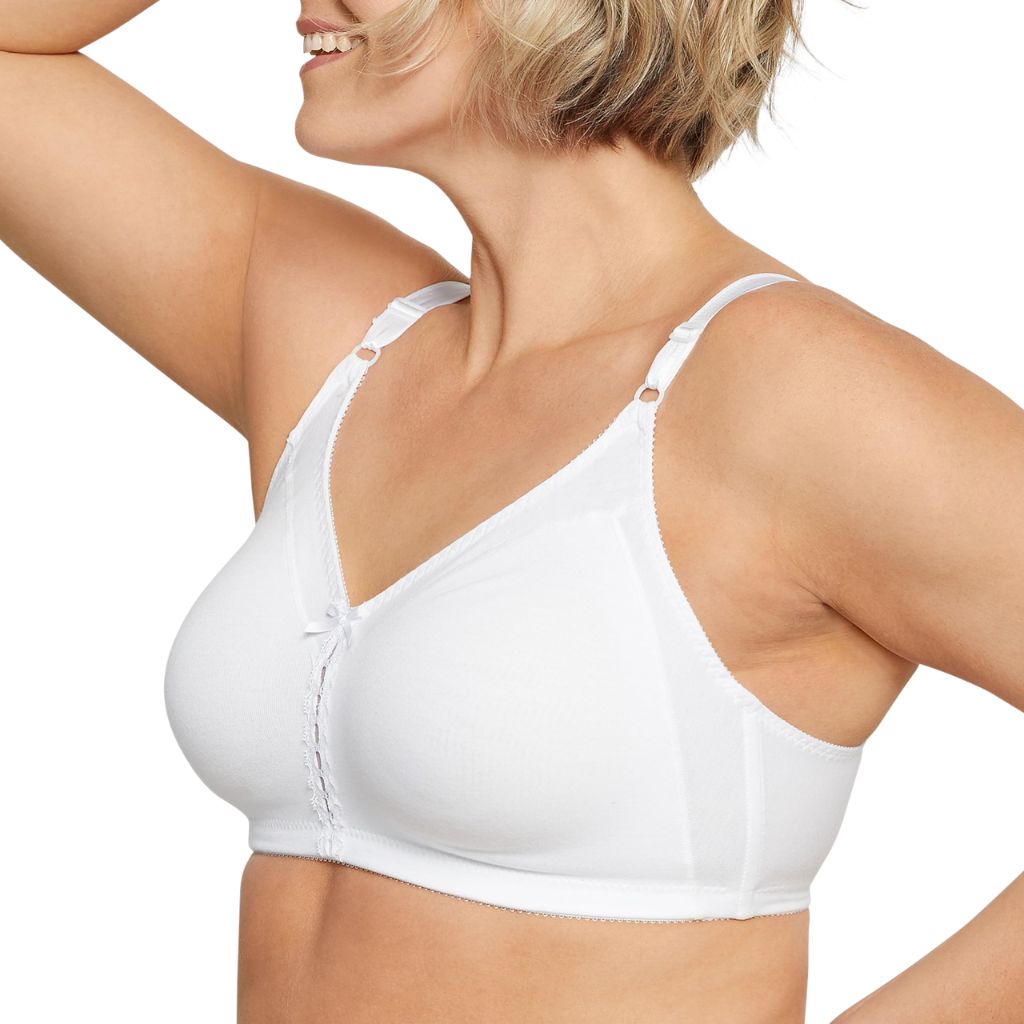 Bali womens Double-Support Cotton Wire-Free Bra #3036, White, 42C
