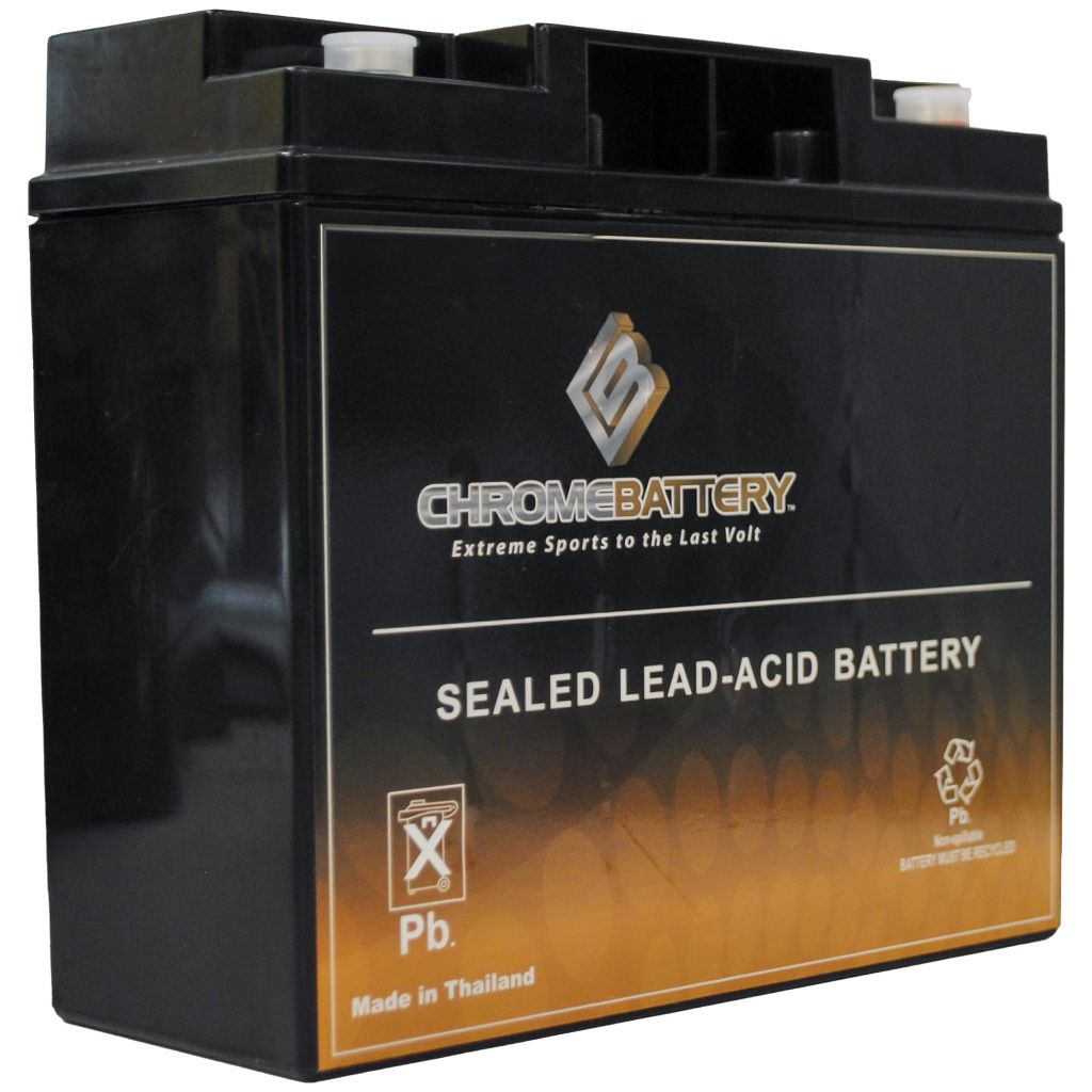 CB CHROMEBATTERY 12V 20AH T6 Maintenance-Free Battery for Alarm Systems, Scooters, Toys, Emergency Lights, and More - Threaded (T6) Terminal