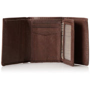 Fossil Men's Leather Trifold Wallet - Ingram Brown