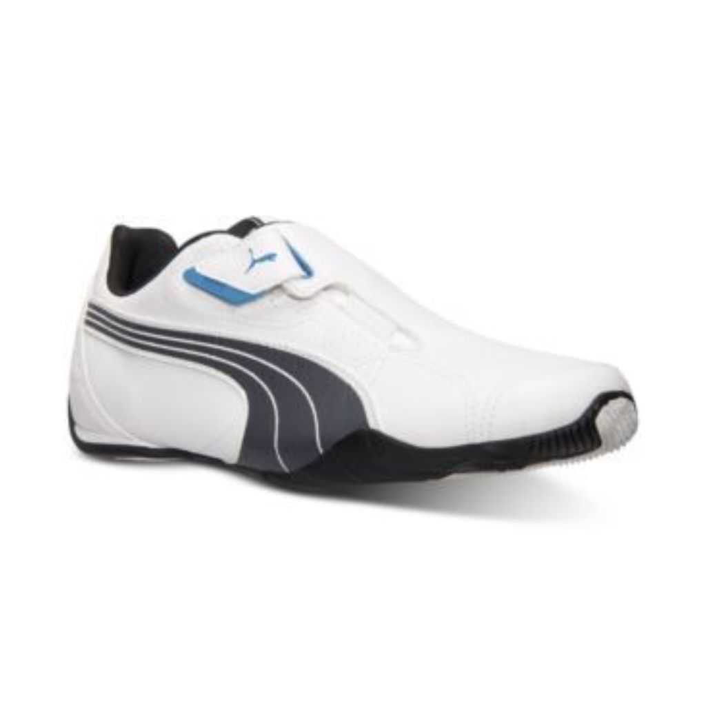 PUMA Men's Redon Move Slip On Sneakers, White/Dark Shadow/Black - Size 9