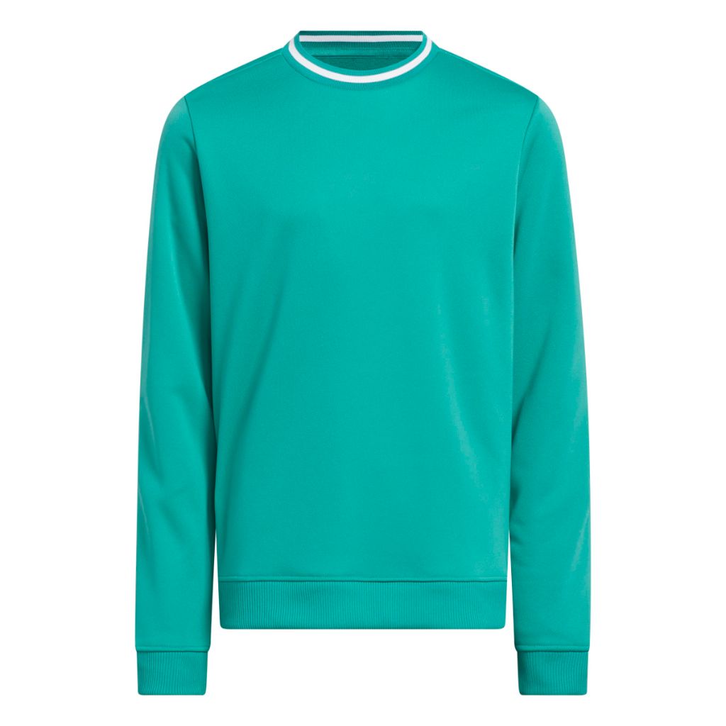 Adidas Golf Unisex Kid's Standard Club Crew Sweatshirt, Pure Teal