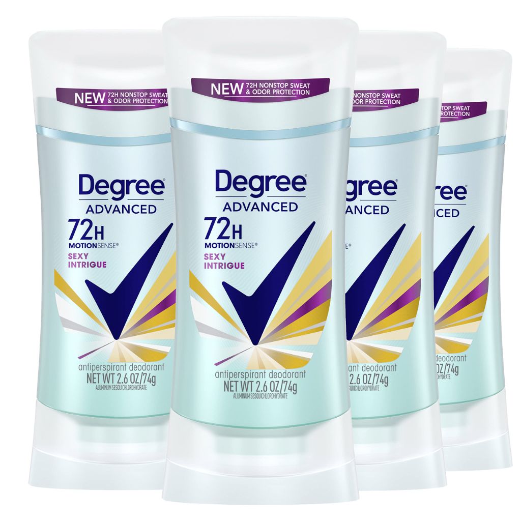 Degree Advanced MotionSense Antiperspirant Deodorant For Women, Sexy Intrigue (2.6oz, 4 Count)