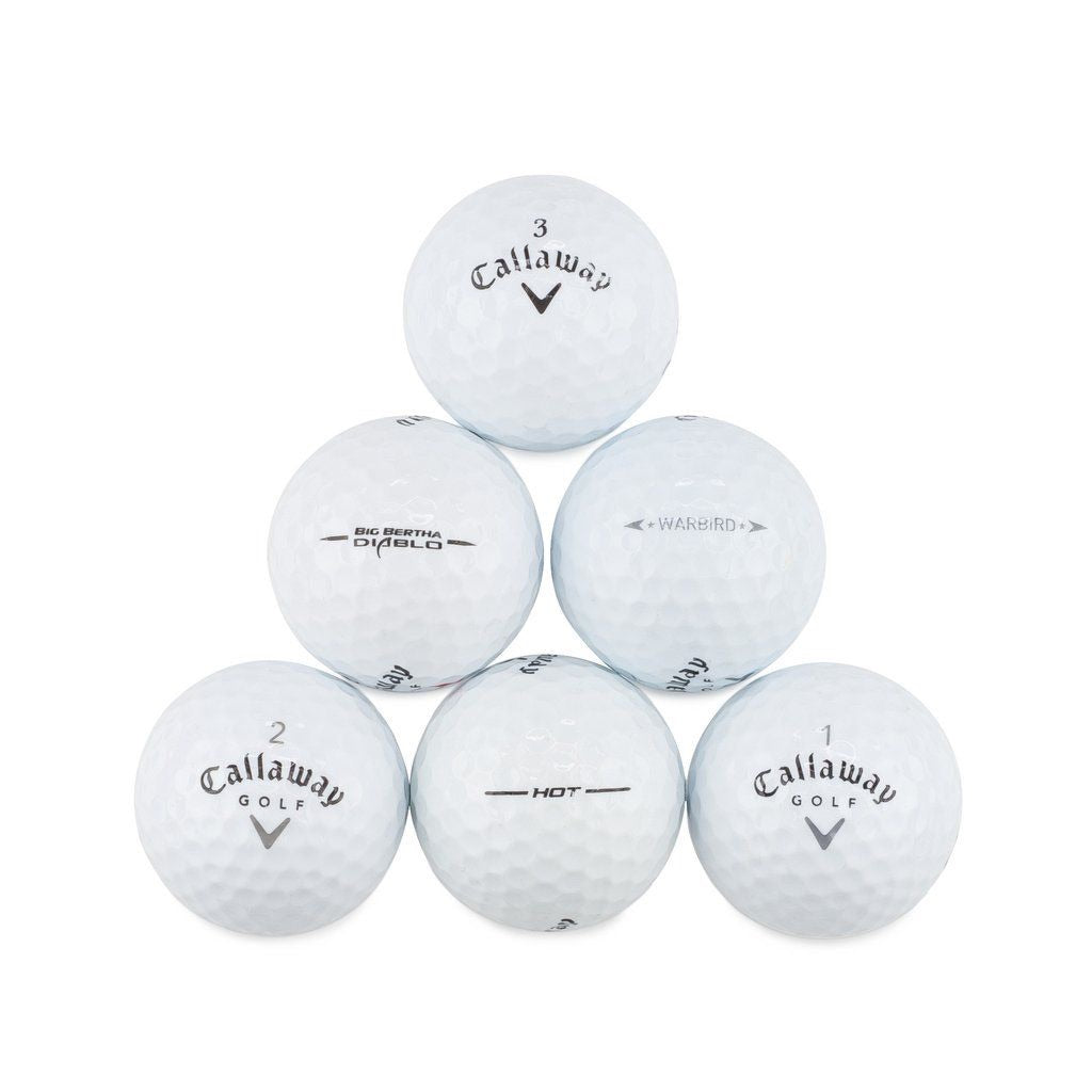 Lost Golf Balls Callaway, Near Mint Quality, 50 Pack - White