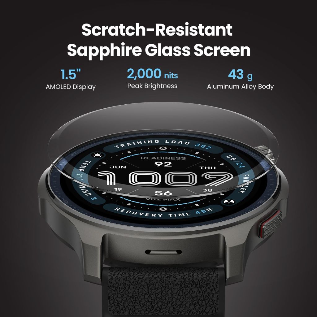 Amazfit Balance 2 Smart Watch 47mm 1.5" - Black.