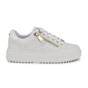 Nine West Women's Dulah Lace-Up Platform Sneakers - White, Size 11