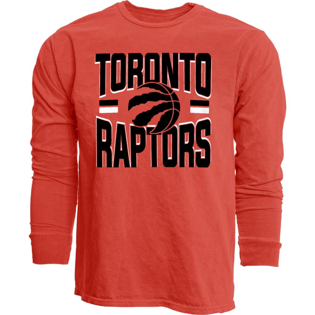 Toronto Raptors NBA Officially Licensed Long Sleeve T-Shirt Ringspun Bold Team Color, Medium
