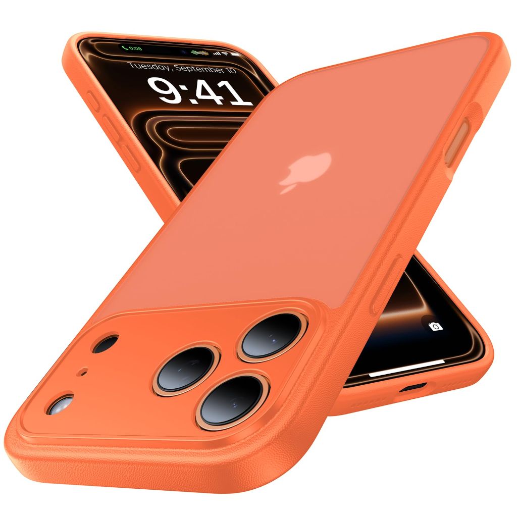 Anti-Yellow Soft-Touch Shockproof Slim Phone Case for iPhone 17 Pro Max, Orange