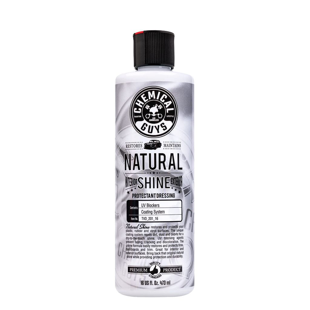 Chemical Guys TVD_201_16, Natural Shine, Satin Shine Dressing for Plastic, Rubber and Vinyl, 16 oz