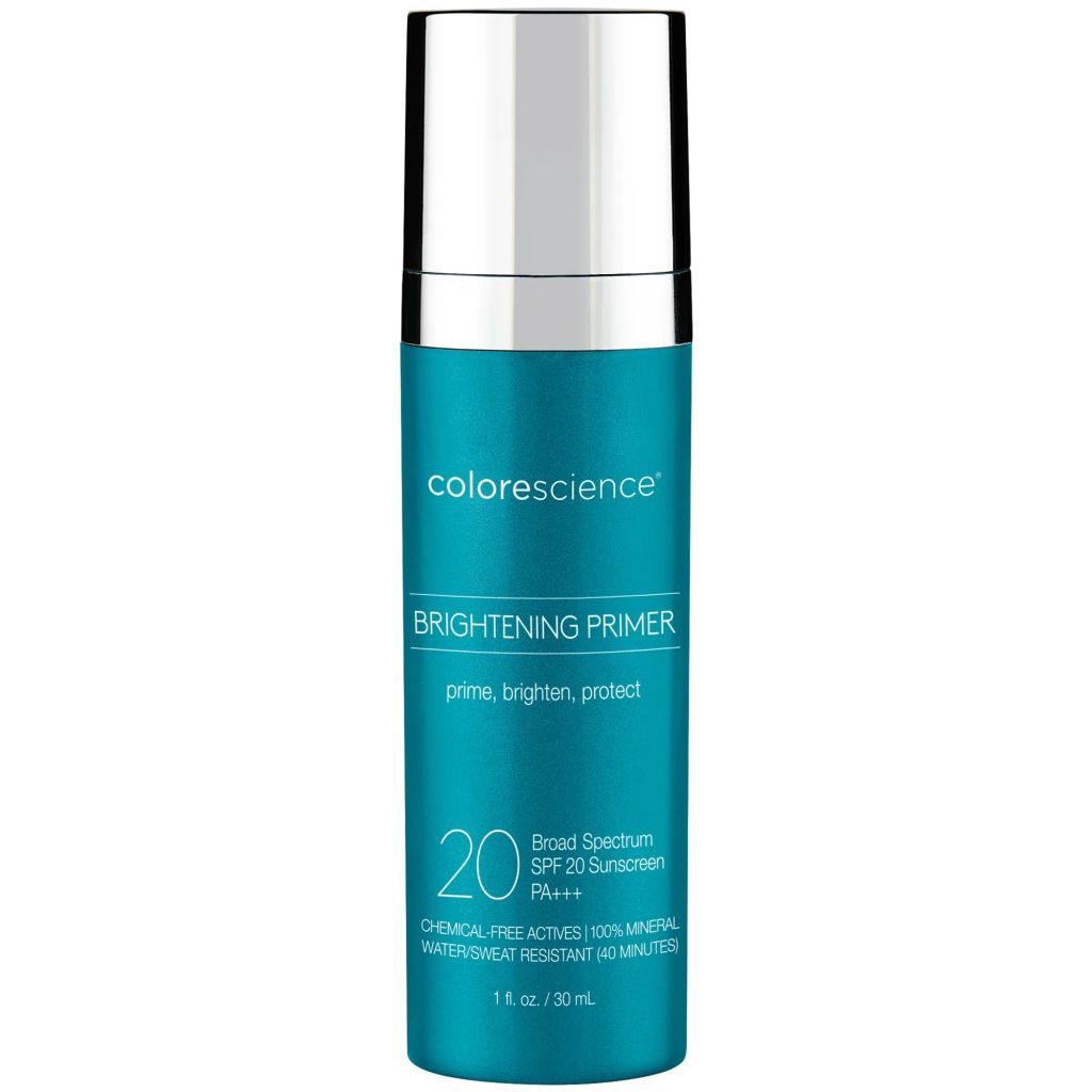 Colorescience Brightening Primer SPF 20, Water Resistant Mineral Sunscreen, Unscented - 1 fl. oz.