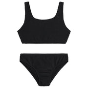 Popcorn Solid Square Neck Bikini