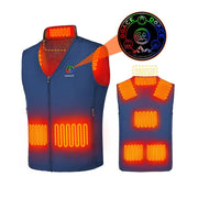 DOACE Heated Vest for Men & Women, Smart heated Jacket, Battery Not Included (US, Alpha, XX-Large, Regular, Regular, Blue)