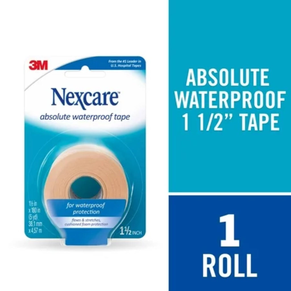 Nexcare Absolute Waterproof Tape, 1.5 in x 5 yds
