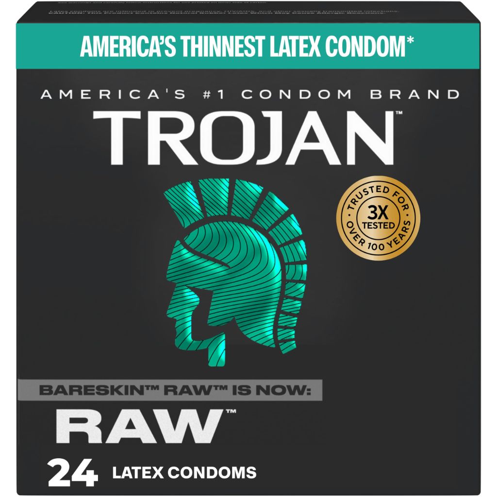 Trojan Bare Skin Raw Latex Lubricated Thin Condoms  - 24ct.