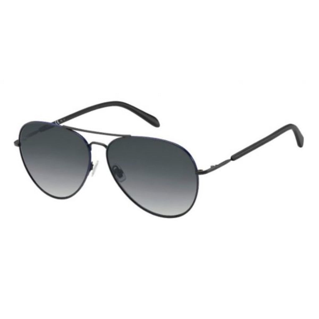 Fossil Men's FOS 3104/G/S Aviator Sunglasses - 003/9O Matte Black, Dark Gray Shaded Lens, 61-14-140