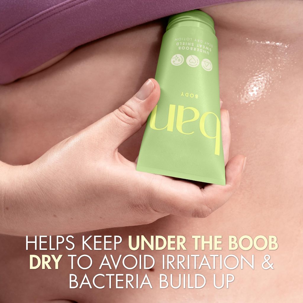 Ban Underboob Sweat Shield Stay Dry Lotion - Unscented, 2.5 oz.